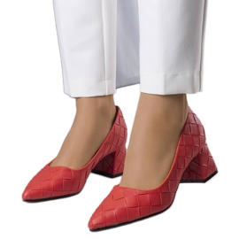 BM Röda högklackade pumps från Migne