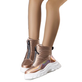 Leonel guldlackade snöstövlar gyllene