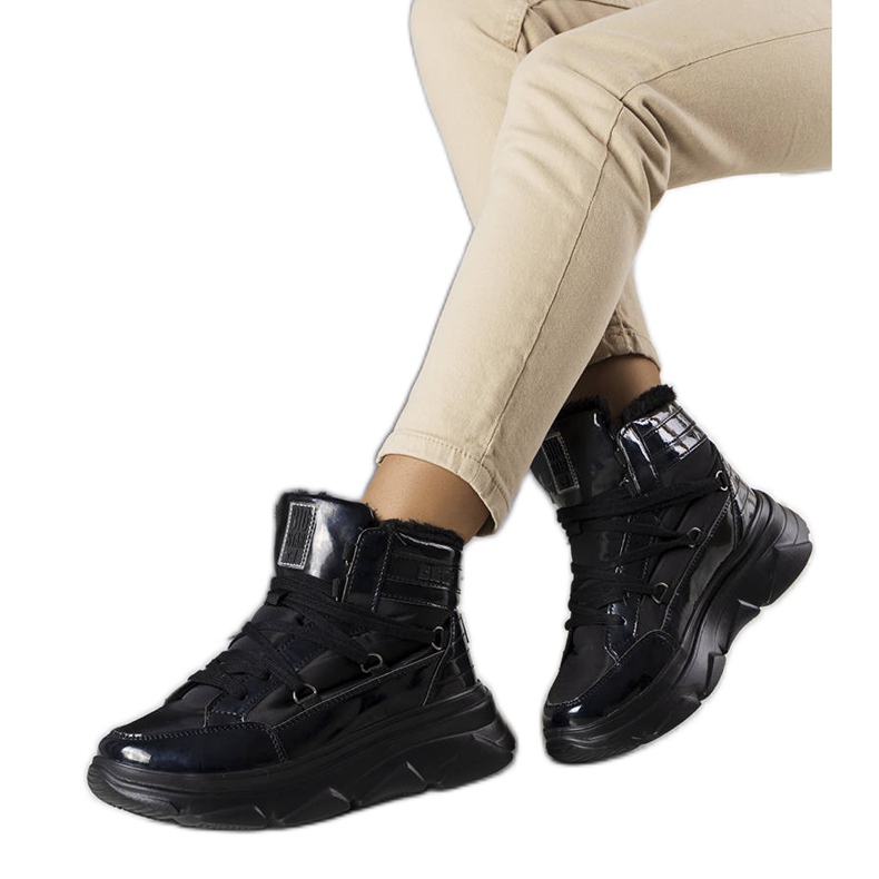 Big Star II274311 svarta snöstövlar