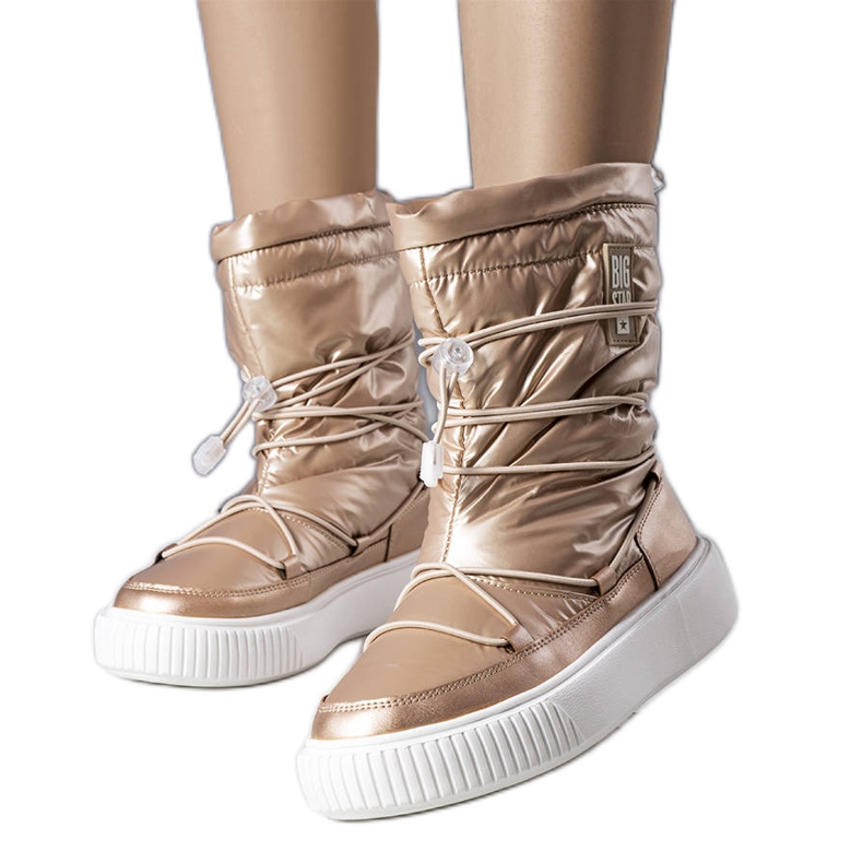 Big Star gyllene snöstövlar KK274194 beige