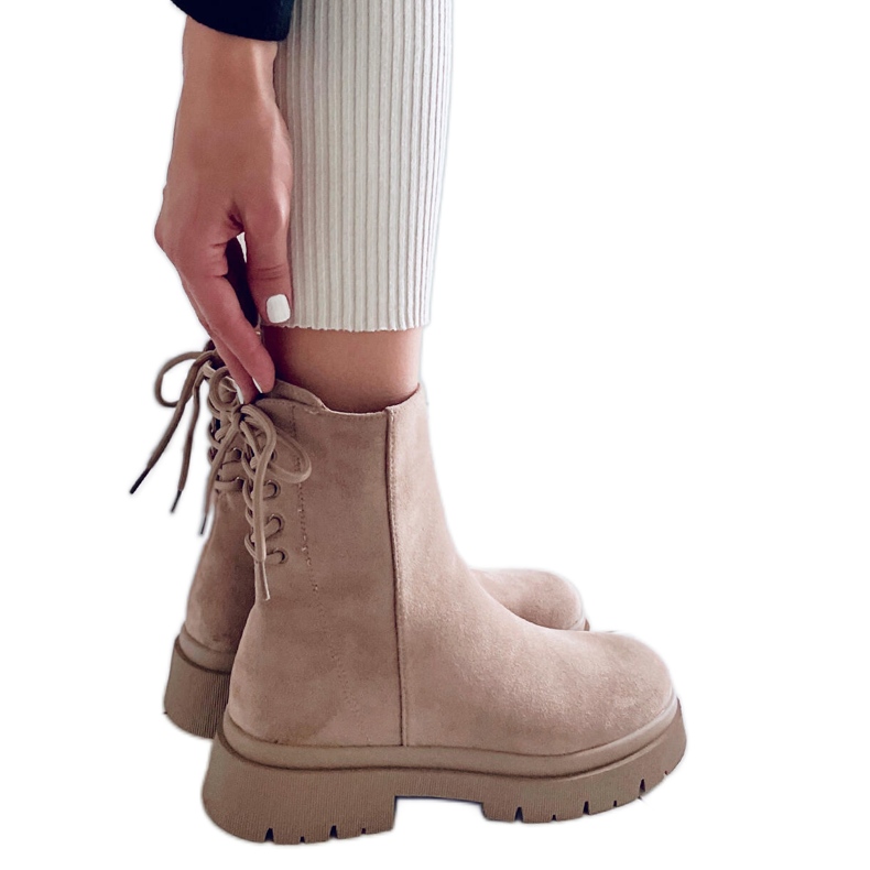 Bobbie L.KHAKI stövlar i mocka beige