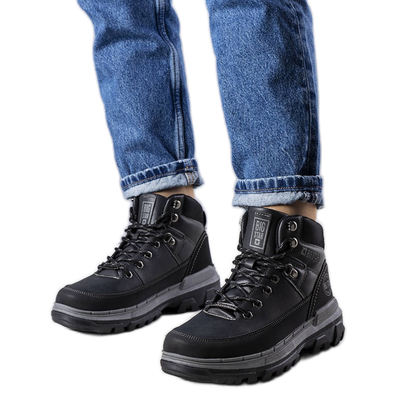 Big Star svarta stövlar KK274222