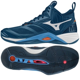 Mizuno Wave Momentum 2 Mid V1GA211721 volleybollskor blå blå