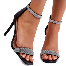 Eleganta sandaler på svart Patricio hög klack