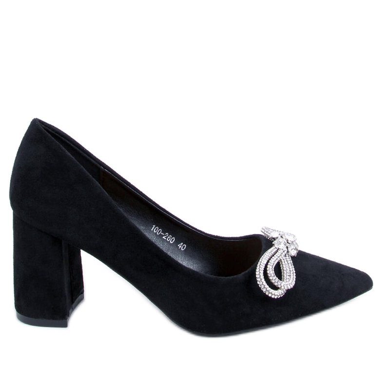 PA1 Debra Black beaded hälpumps svart