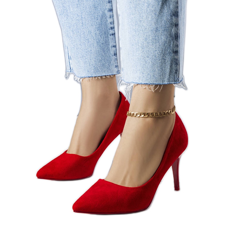 PA1 Alayah röda klackar gjorda av eko-mocka