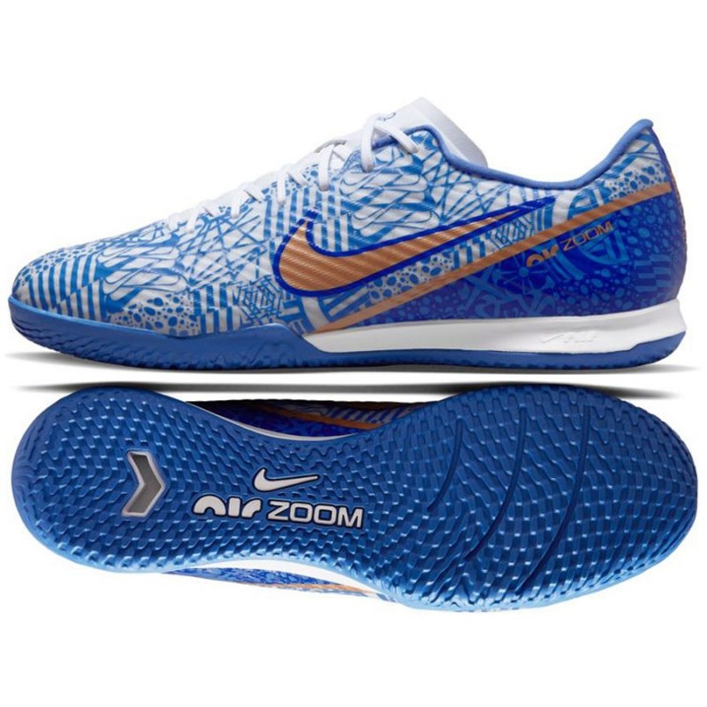 Nike Zoom Mercurial Vapor 15 Academy CR7 Ic M DQ5313 182 fotbollsskor blå blå