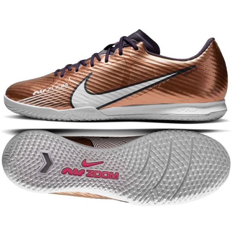 Nike Zoom Mercurial Vapor 15 Academy Qatar Ic M DR5947 810 fotbollsskor gyllene gyllene