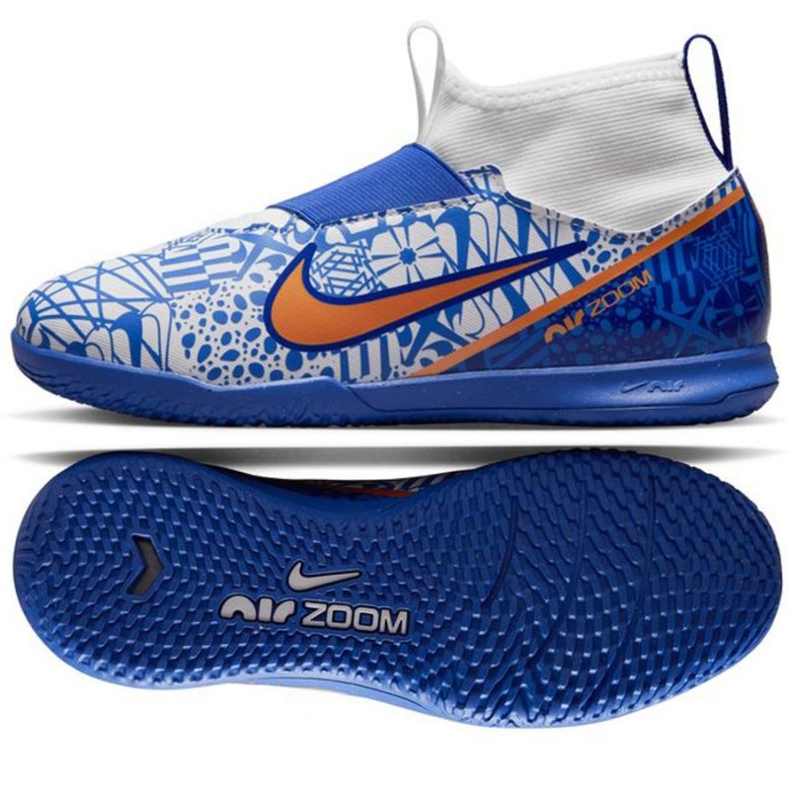 Nike Mercurial Zoom Superfly 9 Academy CR7 Ic Jr DQ5328 182 fotbollsskor blå blå