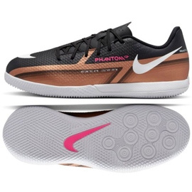 Nike Phantom GT2 Academy Qatar Ic Jr DR6059 810 fotbollsskor brun svart svart
