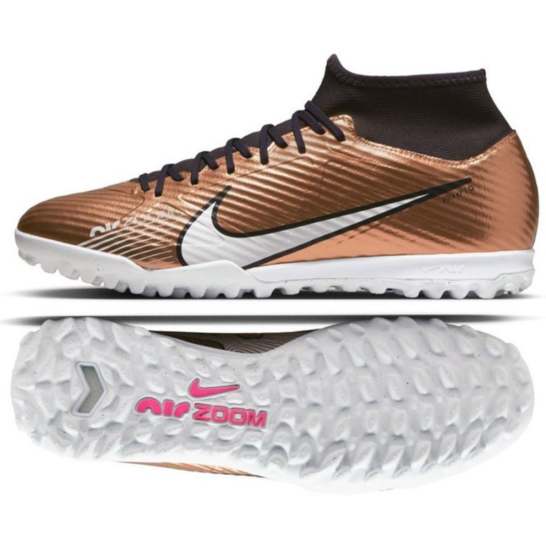 Nike Zoom Mercurial Superfly 9 Academy Qatar Tf M DR5948 810 fotbollsskor guld, brons gyllene