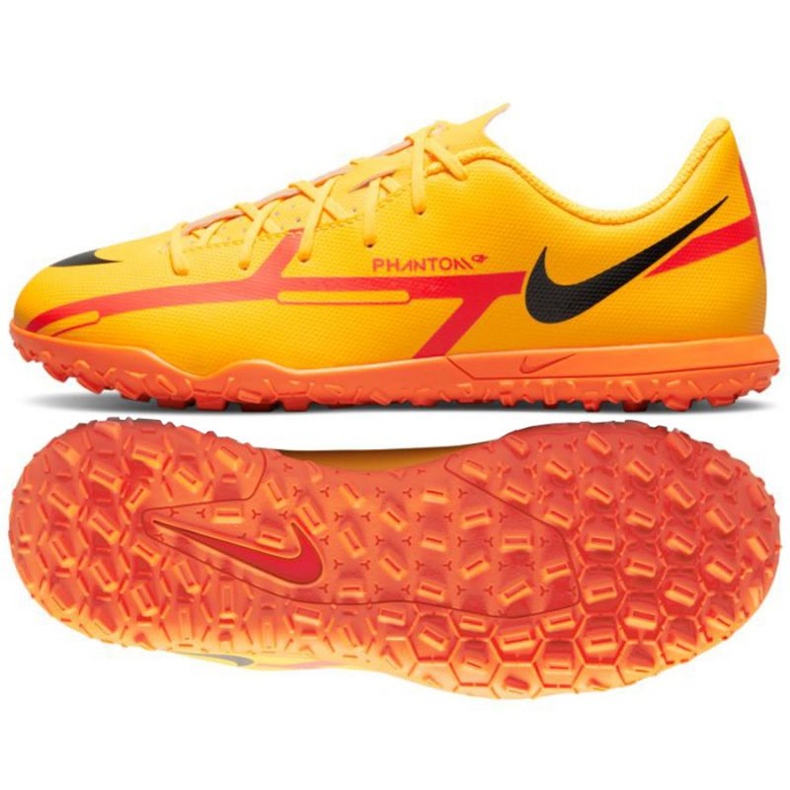 Nike Phantom GT2 Club Tf Jr DC0827 808 fotbollsskor orange apelsiner och röda