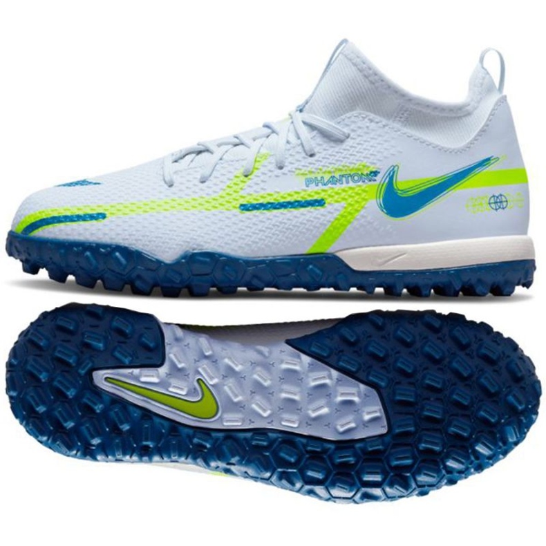 Nike Phantom GT2 Academy Dynamic Fit Tf Jr DC0813 054 fotbollsskor vit vit