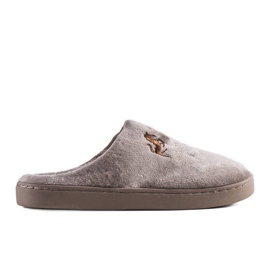 Presse bruna tofflor för män beige