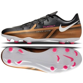 Nike Phantom GT2 Club Qatar FG/MG M DR5968 810 fotbollsskor brun svart beige och brunt