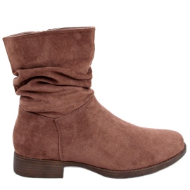 PA1 Wever Khaki platta stövlar i mocka brun