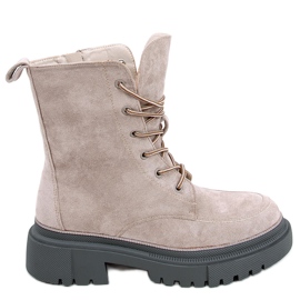 Roisin Khaki mocka snörstövlar beige