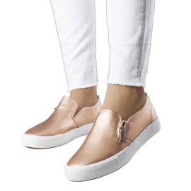 Denain eco-läder sneakers i guld gyllene