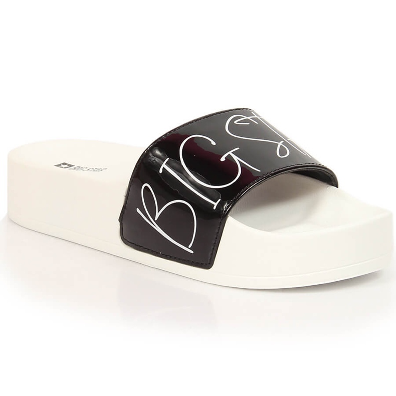 Svartlackerade tofflor för kvinnor på Big Star-plattformen JJ274A276