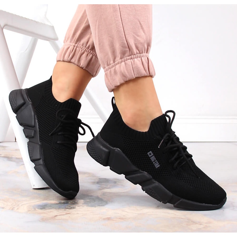 Svarta sportskor för kvinnor Big Star JJ274269