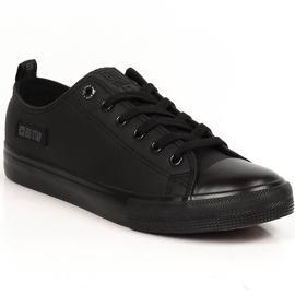 Svarta eko-lädersneakers för män Big Star KK174009