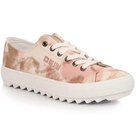 Sneakers för kvinnor beige ombre Big Star LL274044