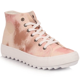 Beige Big Star dam ankel sneakers LL274048