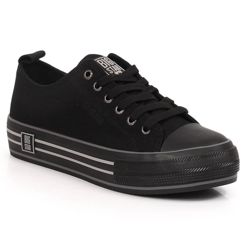 Damsneakers på plattformen svarta Big Star LL274184