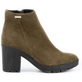 Olivier Riva mockaisolerade stövlar för kvinnor i grönt