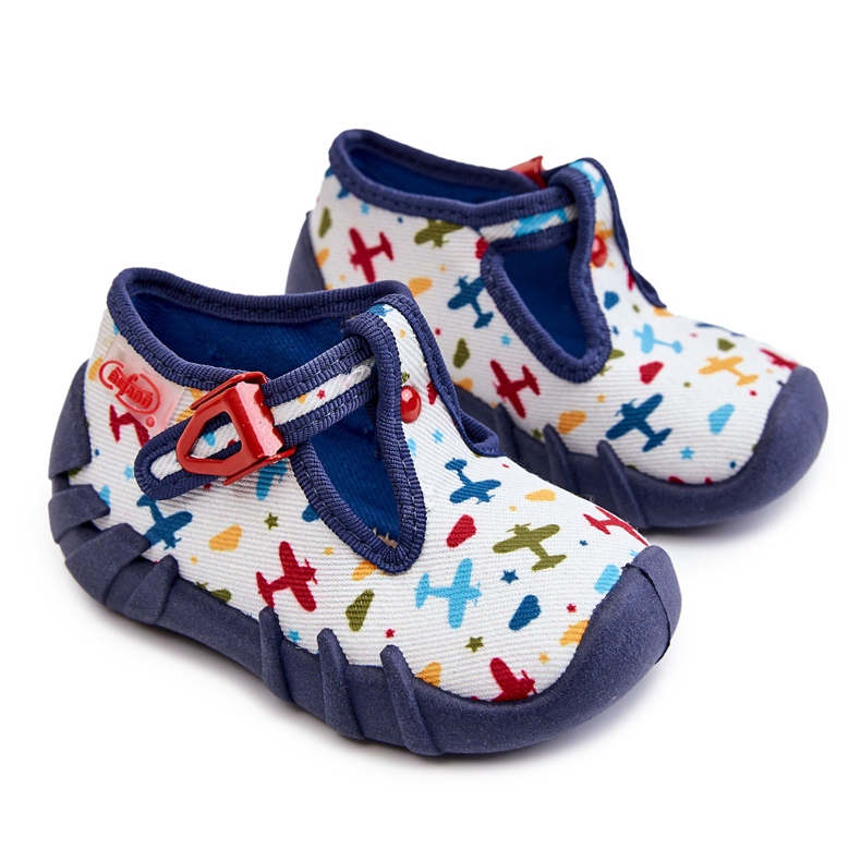 BEFADO S.A. Skor Tofflor Befado Planes 110P463 Vit och Marinblå