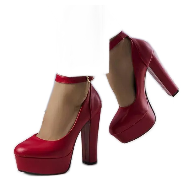 PA1 Röda högklackade pumps från Adela