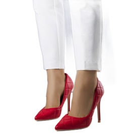 BM Lore röda quiltade klackar