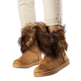 BM Bruna isolerade snöstövlar med päls från Kynlee grå