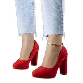 Röda klackpumps från Leonard