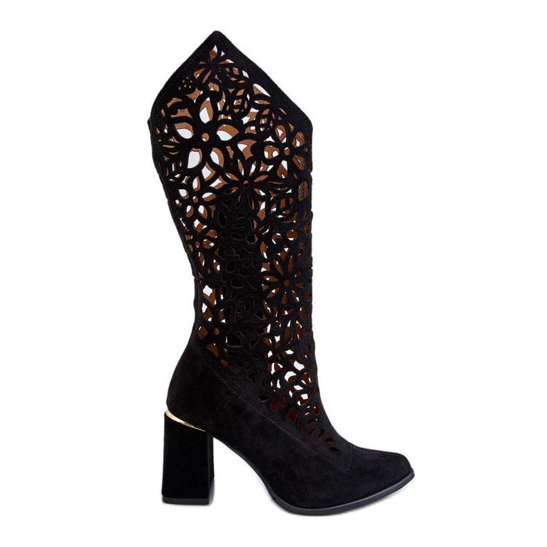 Lewski Shoes Mocka Openwork Boots Leewski Skor 3234 Svart