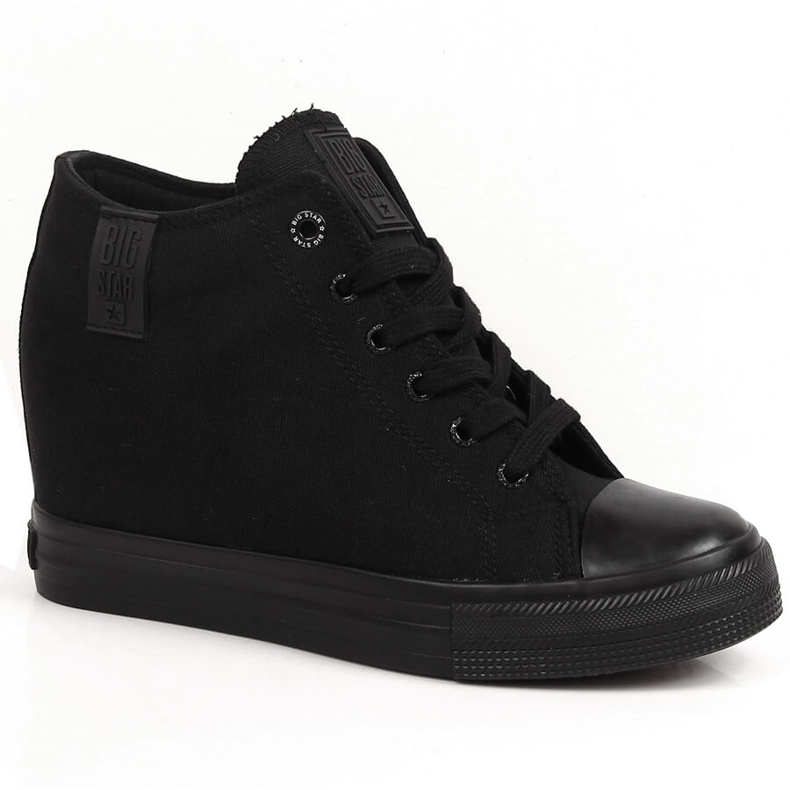 Svarta Wedge-sneakers för kvinnor Big Star LL274034