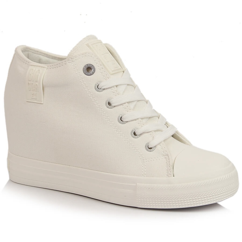 Damsneakers på kilen vita Big Star LL274035
