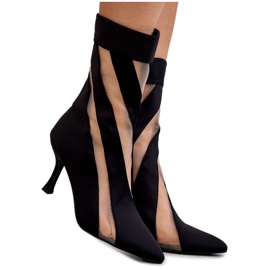 PS2 Fashionabla högklackade damstövlar Svart Deyna