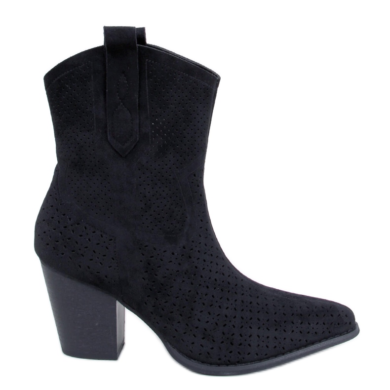 BM Douglas svarta genombrutna cowboystövlar