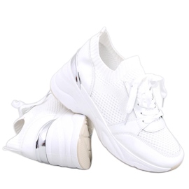 BM Davis White wedge sneakers vit