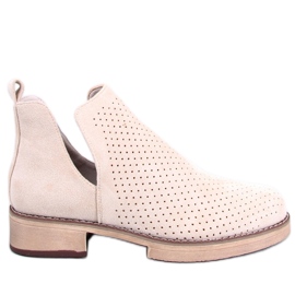 BM Våren genombrutna stövlar Neve Beige