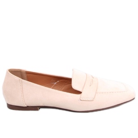 Klassiska beige klassiska loafers i mocka