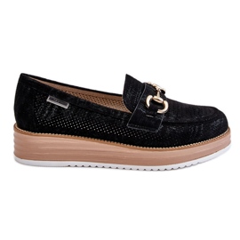 PM1 Dam Loafers På Plattformen Svart Danny