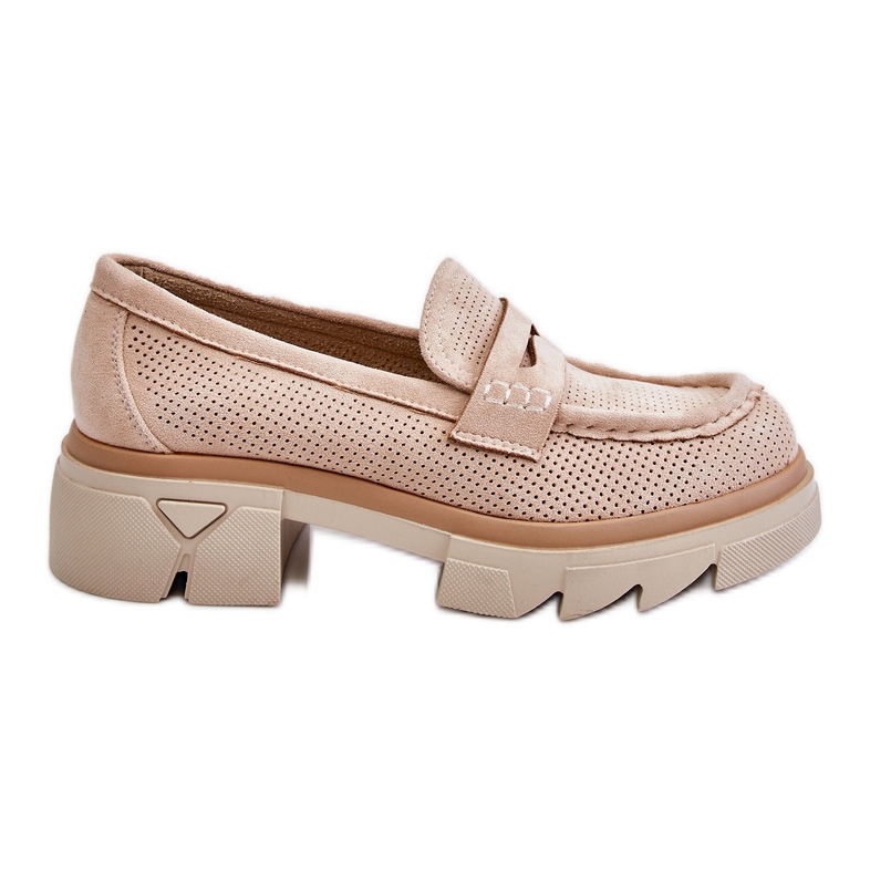 PM1 Dam Loafers Platta klackar Beige Fletcher
