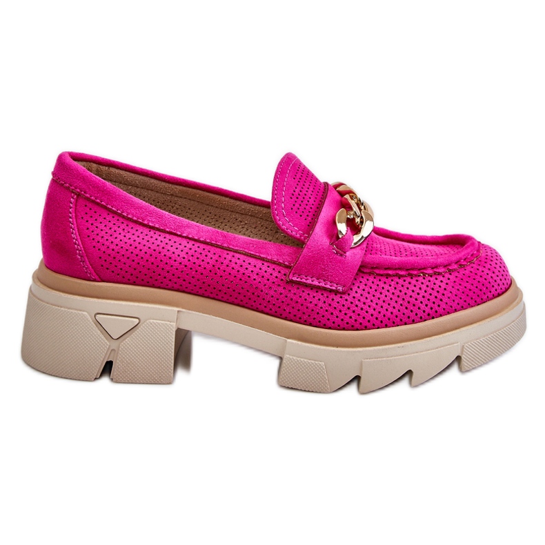 Dam Brogues Loafers med kedja Fuchsia Luella rosa