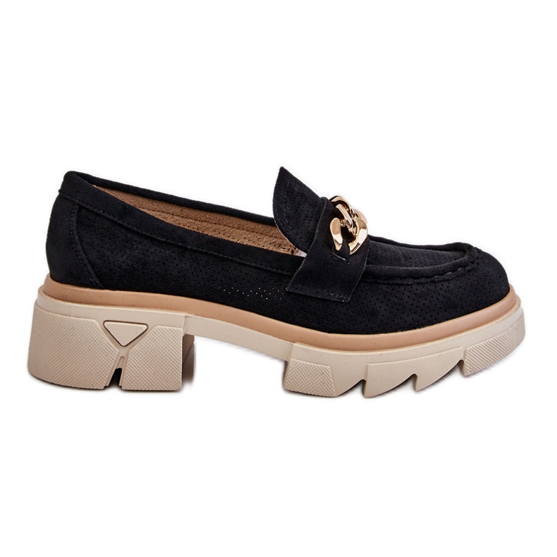 PM1 Dam Brogues Loafers med kedja Svart Luella