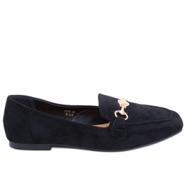 BM Rhona Black Loafers med spänne för kvinnor svart