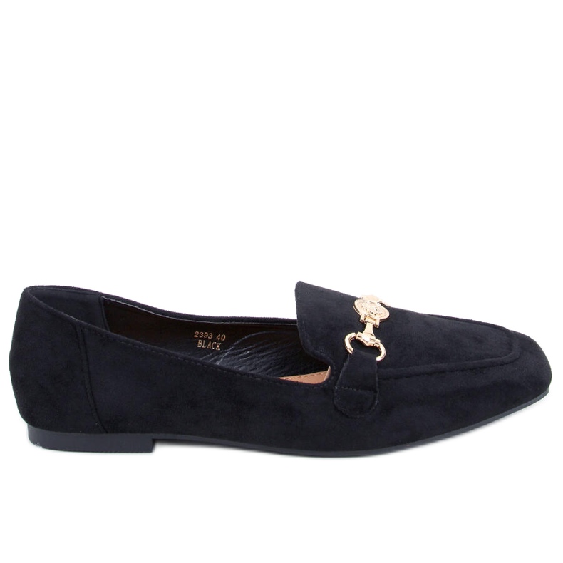 BM Rhona Black Loafers med spänne för kvinnor svart