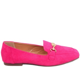 BM Rhona Fushia loafers med spänne för kvinnor rosa