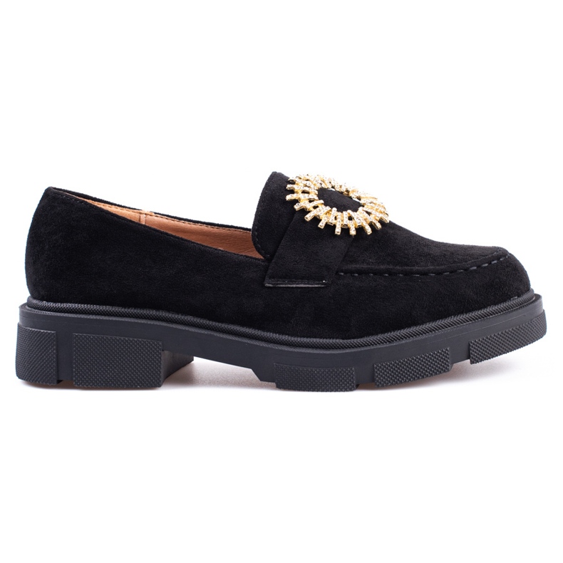 Shelovet svarta mockaskor för kvinnor